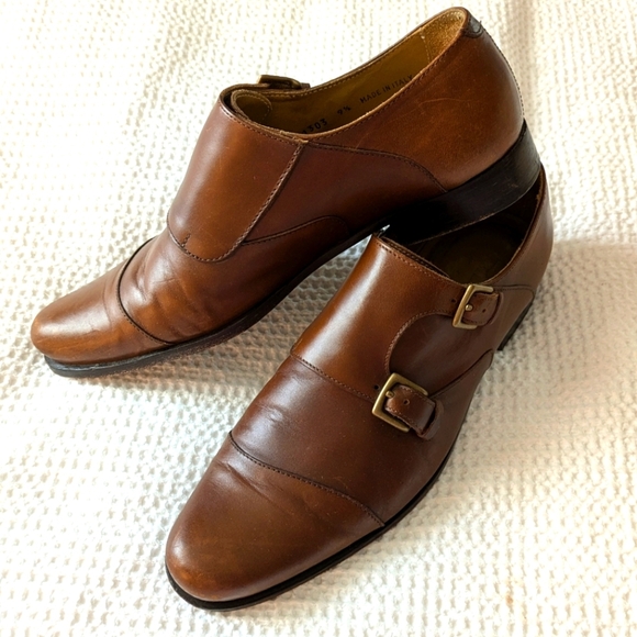 Billy Reid Other - Billy Reid Leather Monk Strap Shoes Size 9.5 Brown Mens Dress Shoe